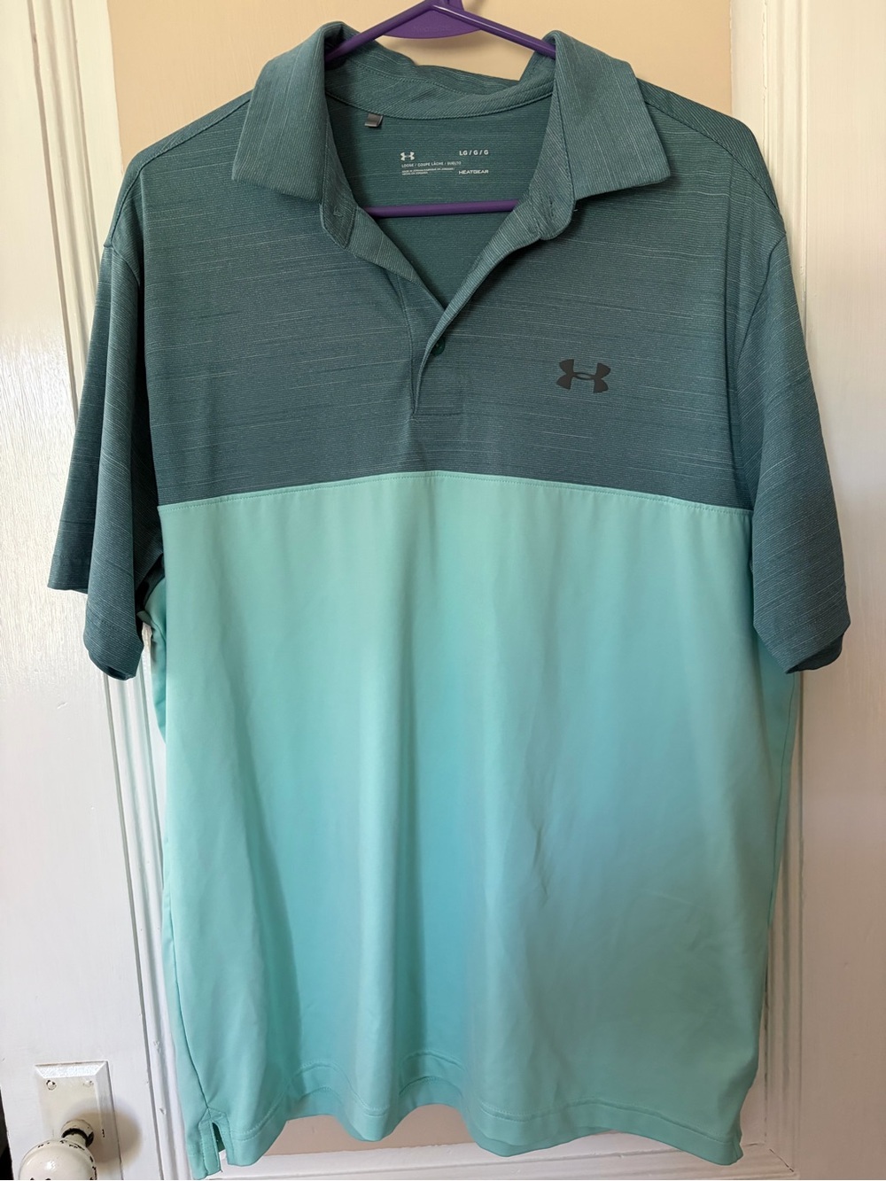 LG Two-Tone Teal Polo Shirt